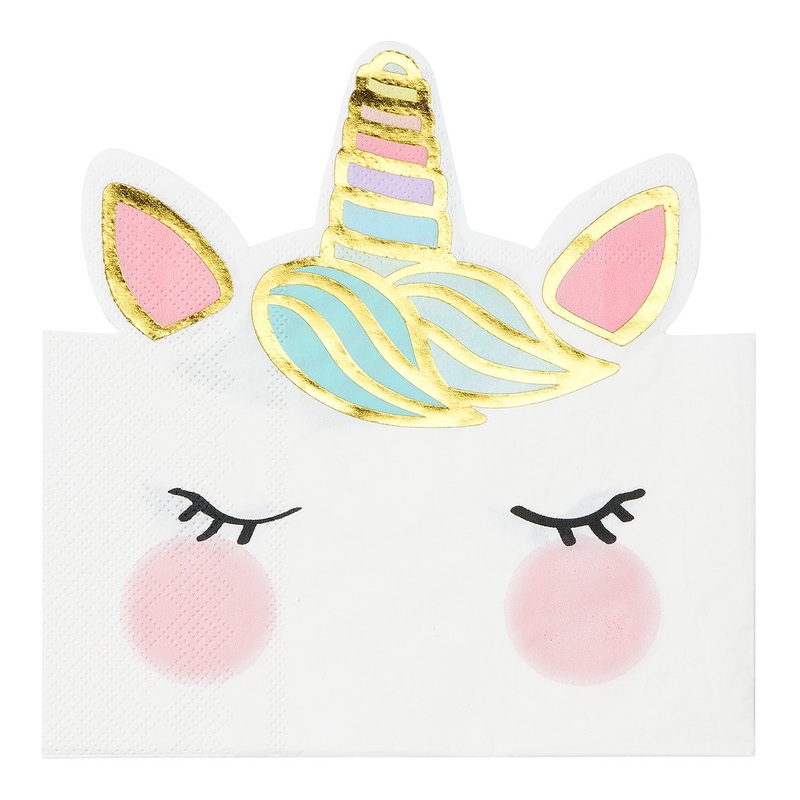 Unicorn Face Napkins (PK16)