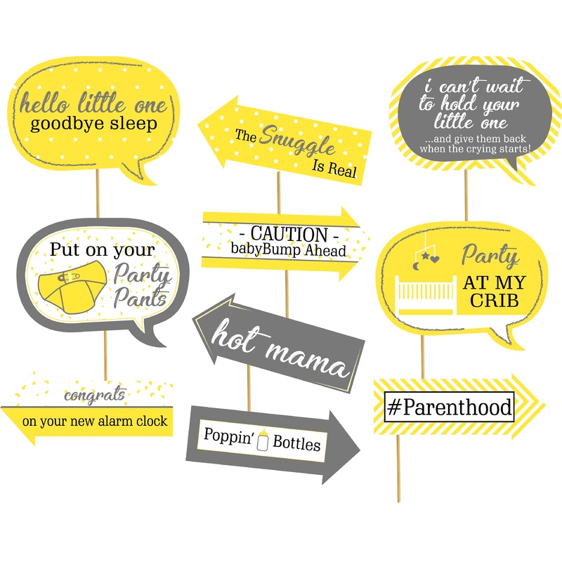 What Will It Bee Baby Shower Party Photo Booth Props Kit