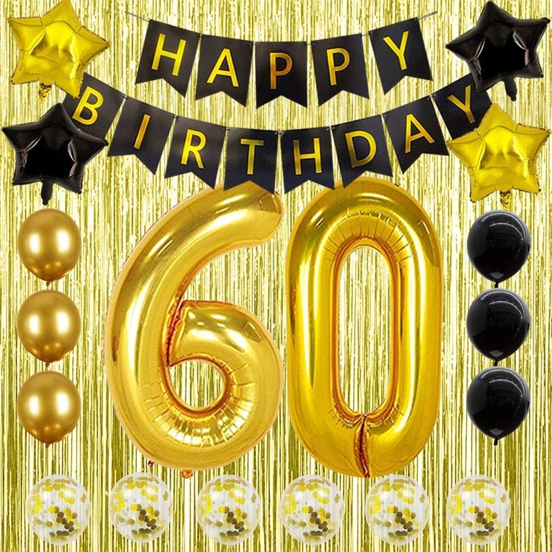 60th Birthday Gold Decorations