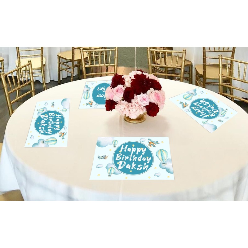 Airplane Party Theme Birthday Table Mats for Decoration