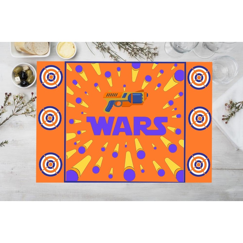 Battle Field -Table Mats Birthday Party (Pack of 6)