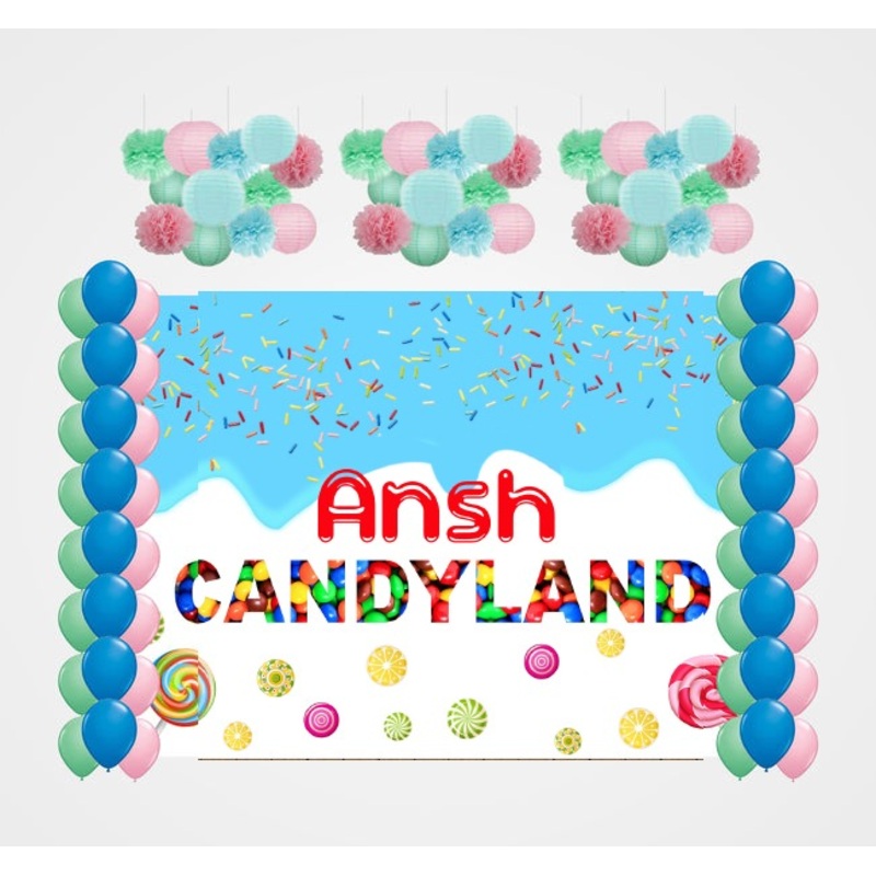 Candyland Theme Birthday Party Complete Decoration Kit