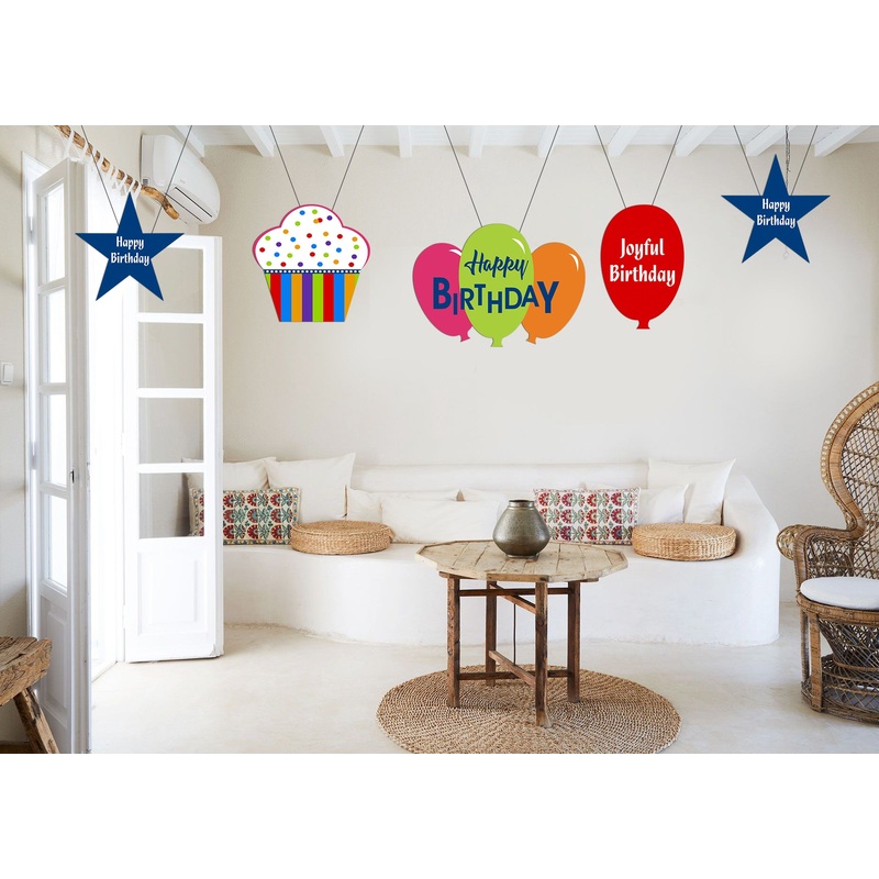 Joyful Theme Hanging Set For Decoration - Set Of 12