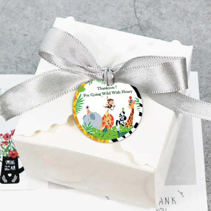 Jungle Theme Birthday Party Thank You Gift Tags