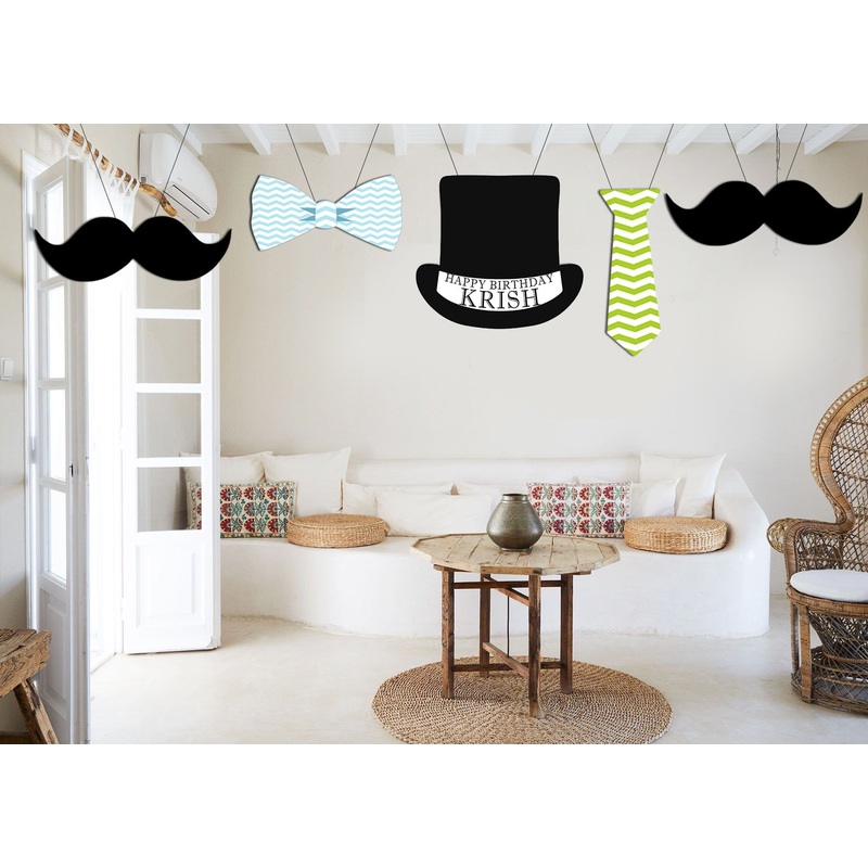 Little Man Theme Birthday Party Theme Hanging Set for Decoration