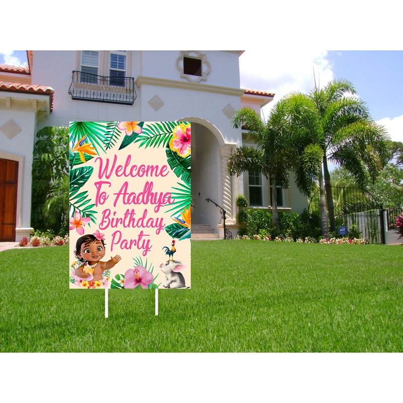 Moana Theme Birthday Party Welcome Board