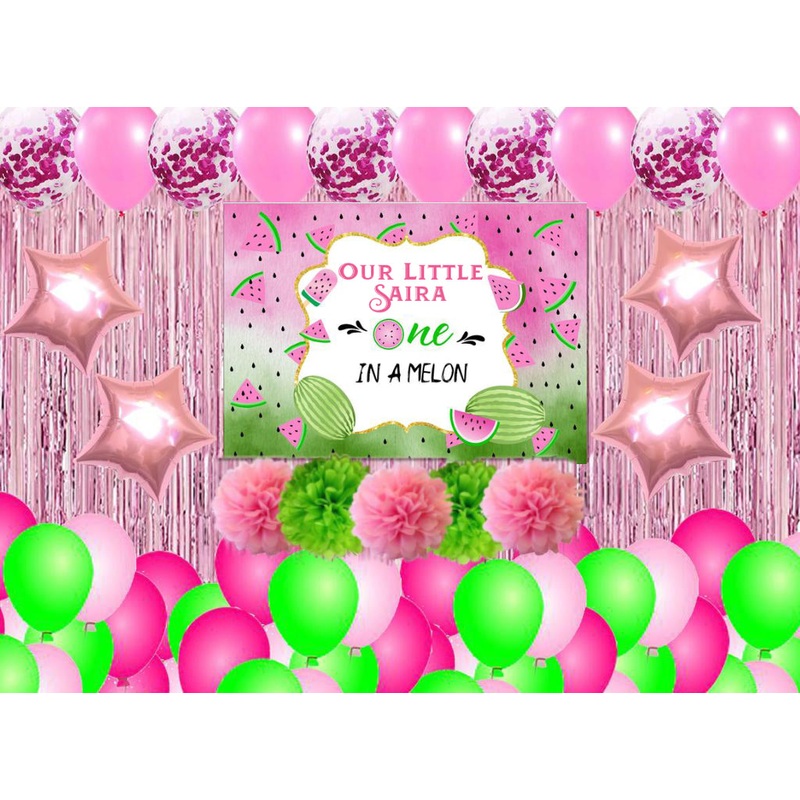 One In A Melon Theme Birthday Party Complete Party Set