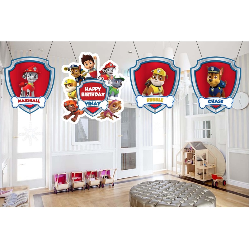 Paw Patrol Theme Birthday Party Hangings