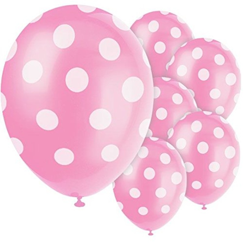 Pink Color Polka Dot Party Balloons- Perfect For Birthday Parties,