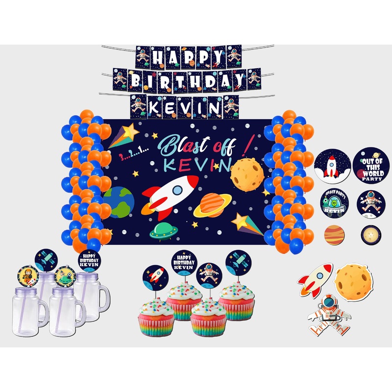 Space Theme Birthday Party Decoration Kit