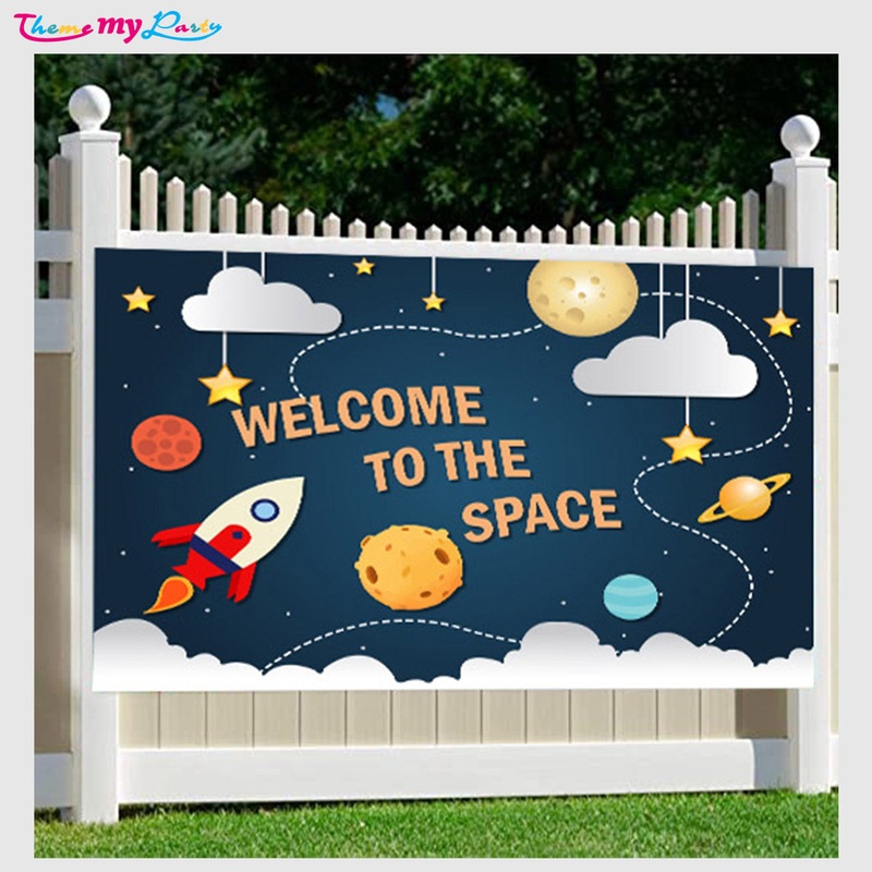 Space Theme Birthday Party Welcome Board