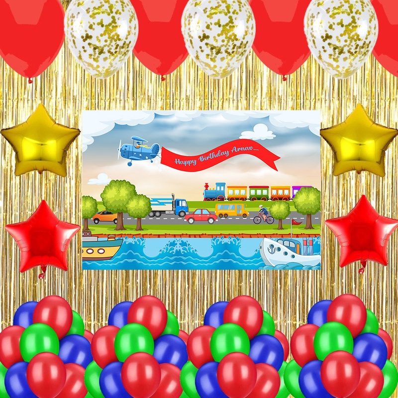 Transport Birthday Party Decorations Complete Set