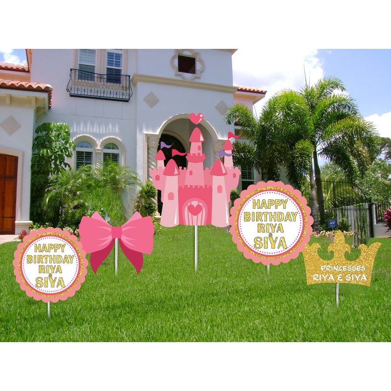Twin Girls Theme Birthday Party Cutouts