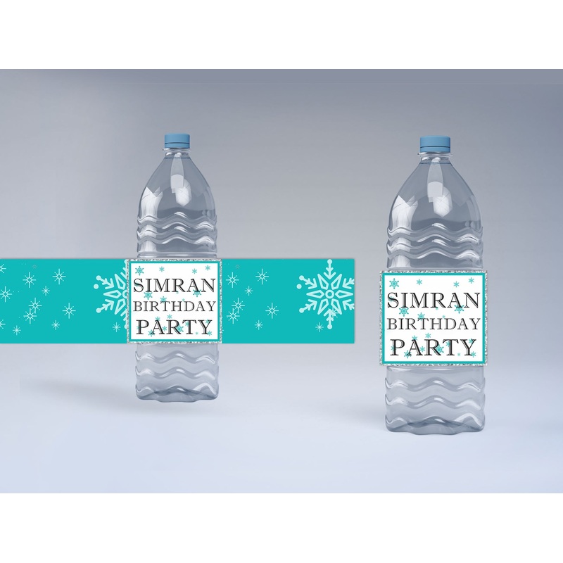 Winter Wonderland Theme Water Bottle Labels