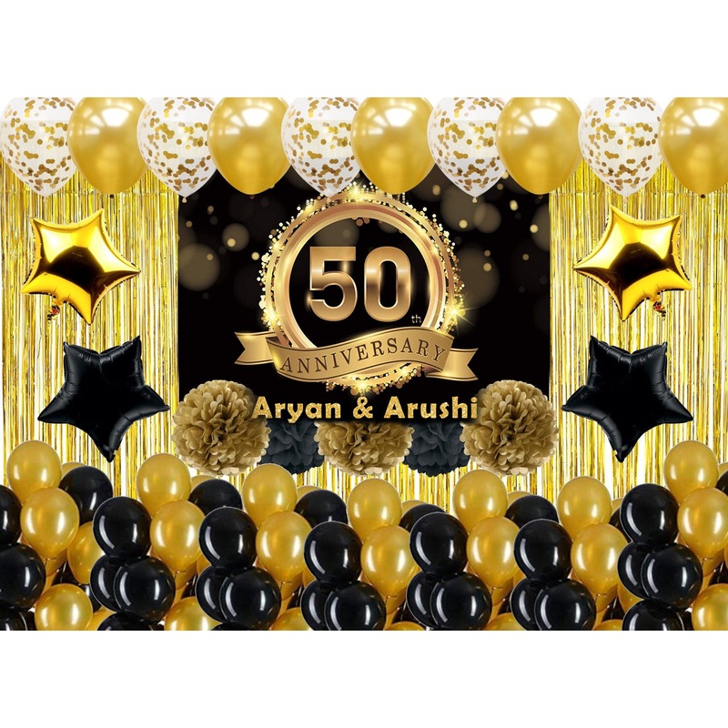 50th Anniversary Decorations Complete Party Set