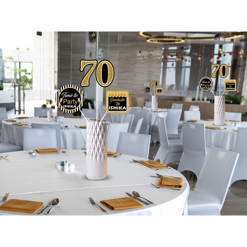 70th Birthday Party Table Toppers for Decoration