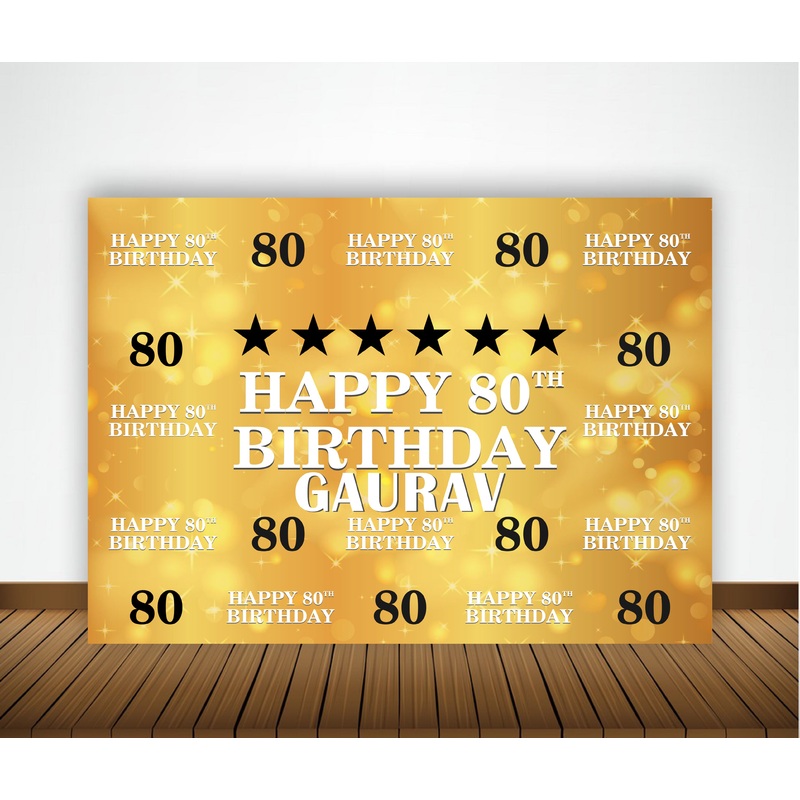 80th Birthday Party Backdrop