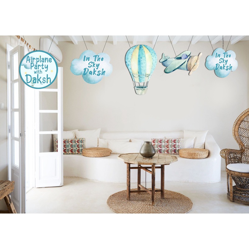 Airplane Theme Birthday Party Theme Hanging Set for Decoration