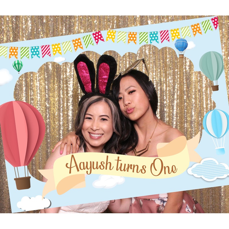 Hot Air Theme Birthday Party Selfie Photo Booth Frame
