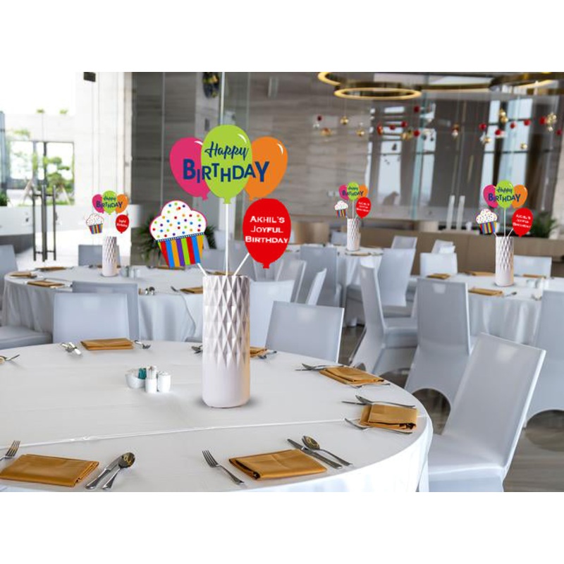 Joyful Birthday Table Toppers for Decoration