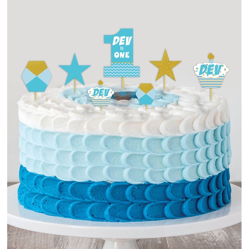 One Is Fun  First Birthday Party Cake Topper /Cake Decoration Kit