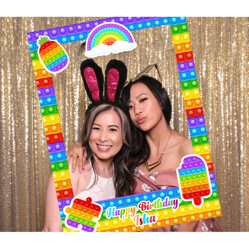 Pop It Theme Birthday Party Selfie Photo Booth Frame