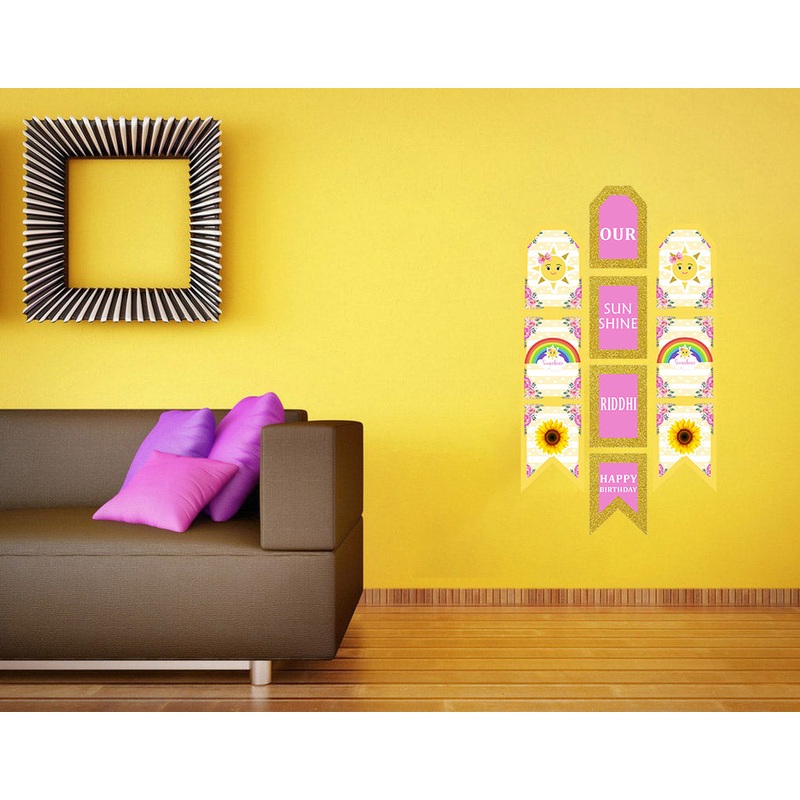 Sunshine Theme Birthday Party Paper Door Banner for Wall Decoration