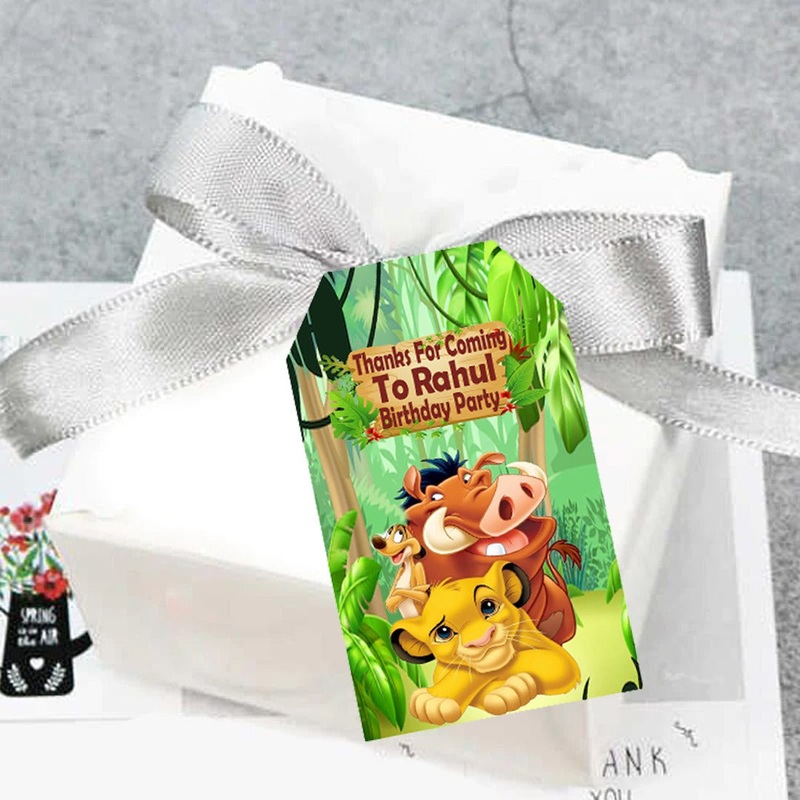 The Lion King Theme Birthday Party Thank You Gift Tags