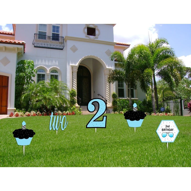 Two Cool Theme Birthday Party Cutouts