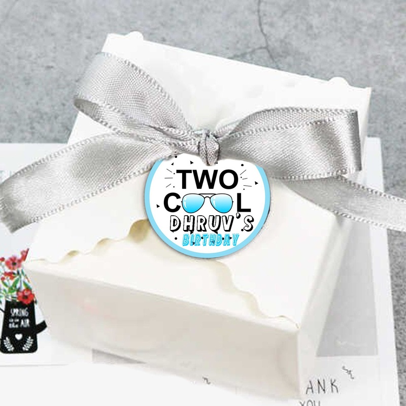 Two Cool Theme Birthday Party Thank You Gift Tags