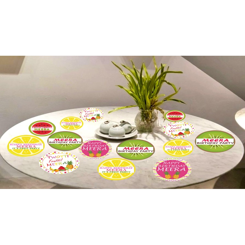 Twotti Fruity Theme Birthday Party Table Confetti