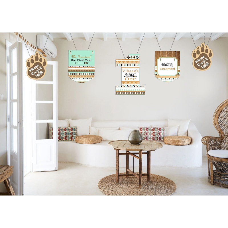 Wild One Birthday Party Theme Hanging Set for Decoration