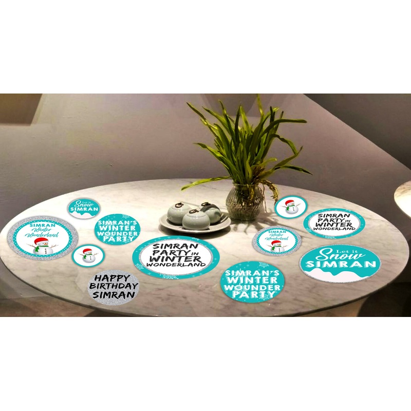Winter Wonderland Theme Birthday Party Table Confetti for Decoration
