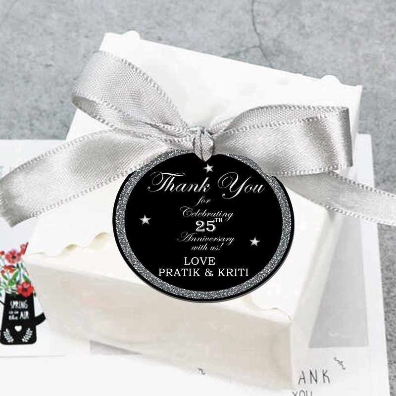 25th Anniversary Party Thank You Gift Tags