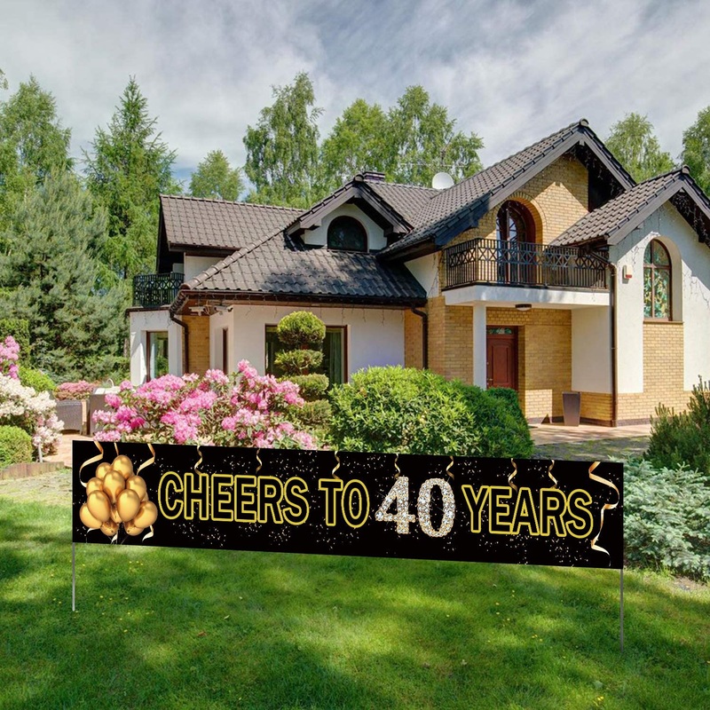 40th Anniversary/Birthday Party Long Banner For Decorations