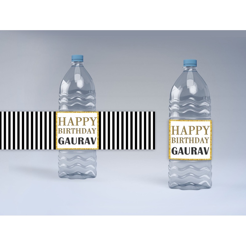 80th Birthday Water Bottle Labels