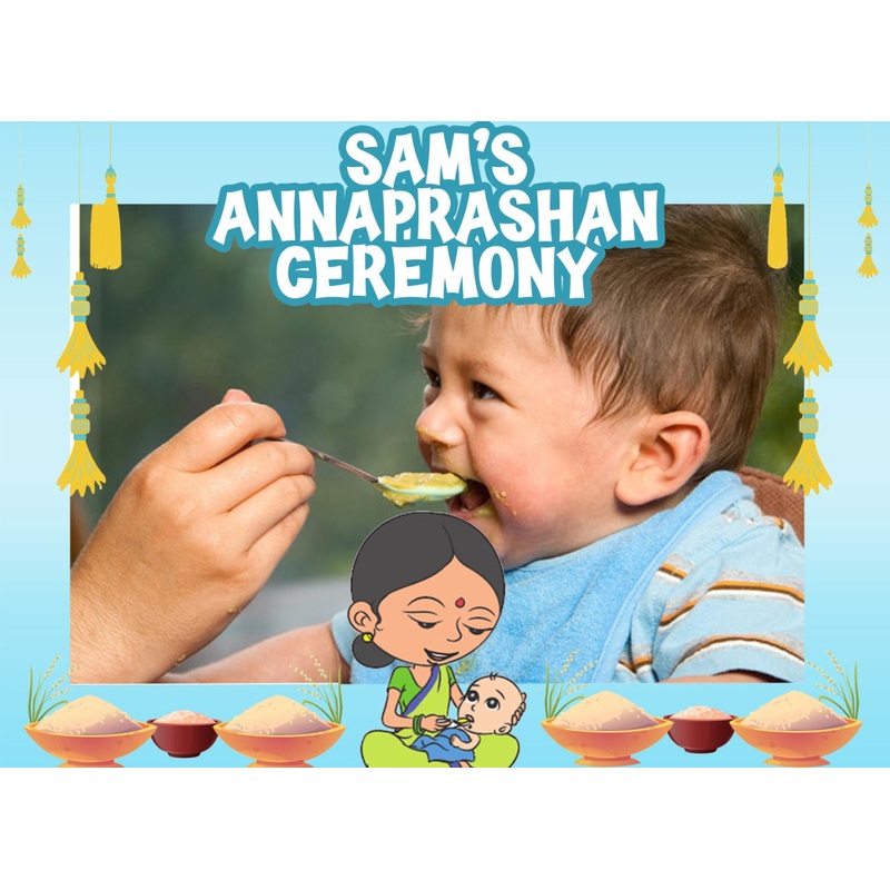 Annaprashan Ceremony Boys Photo Booth Picture Frame