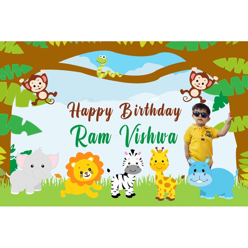 Jungle Theme Party Backdrop