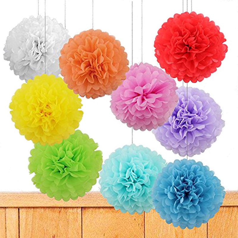 Mutlicolor Pom Pom Flower Decoration