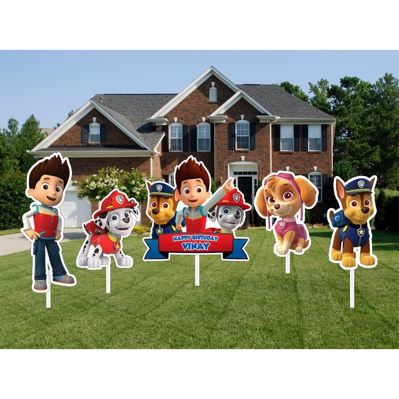 Paw Patrol Theme Birthday Party Cutouts