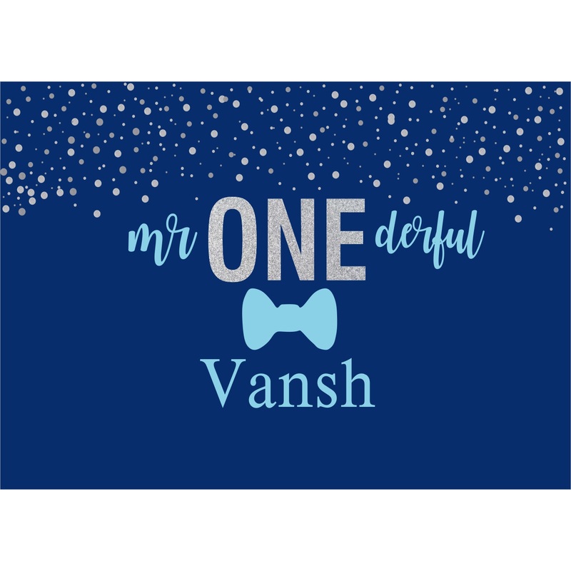 Personalize "One Is Fun" Birthday Party Backdrop Banner