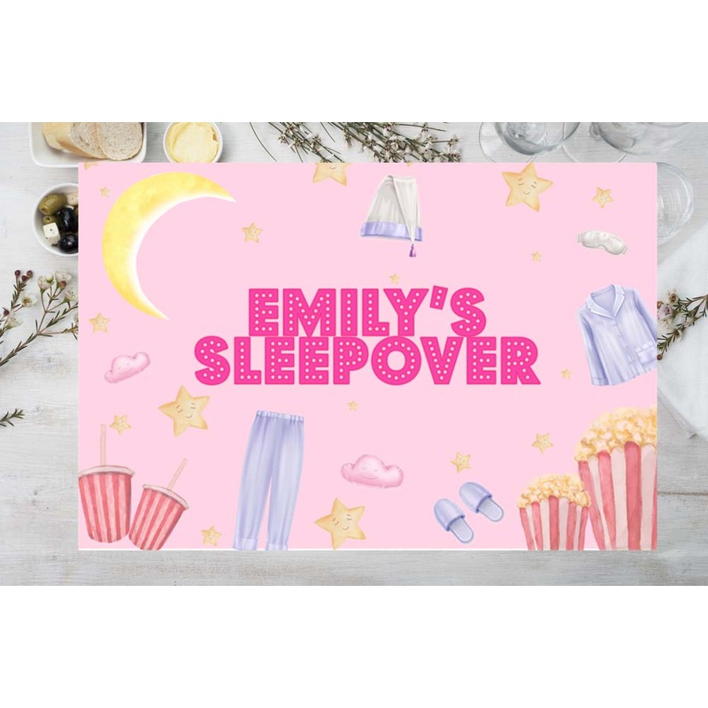 Pyjama Party Theme Birthday Party Table Mats