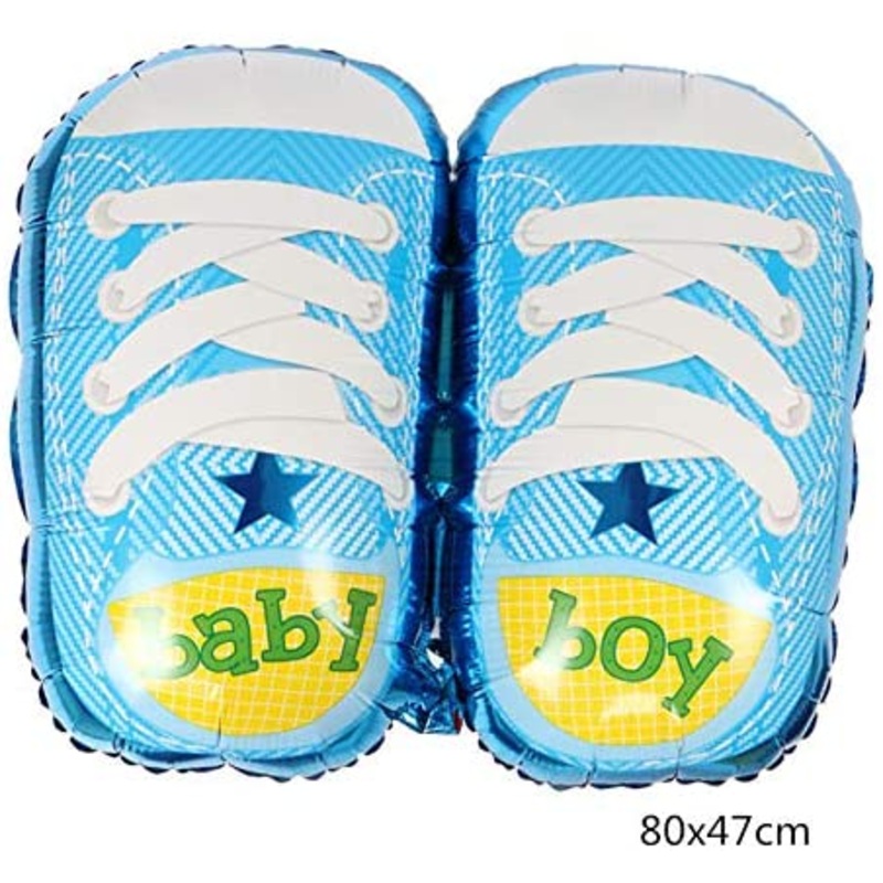 Shoe Shape Baby Boy Balloon Helium Quality Foil Balloon For Baby Welcome/Shower Party Supply Decorations