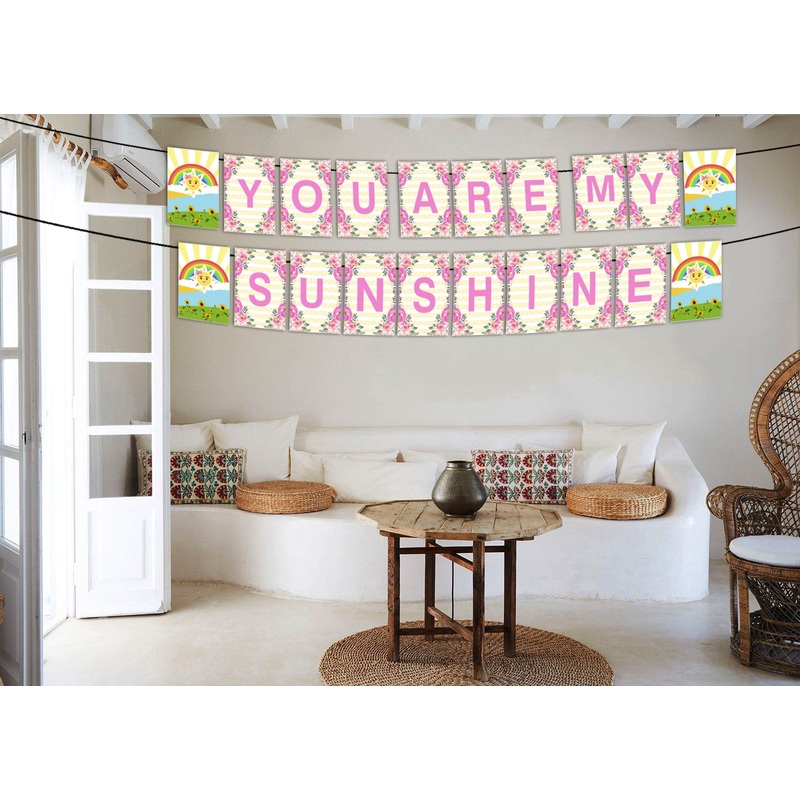 Sunshine Theme Birthday Party Banner for Decoration
