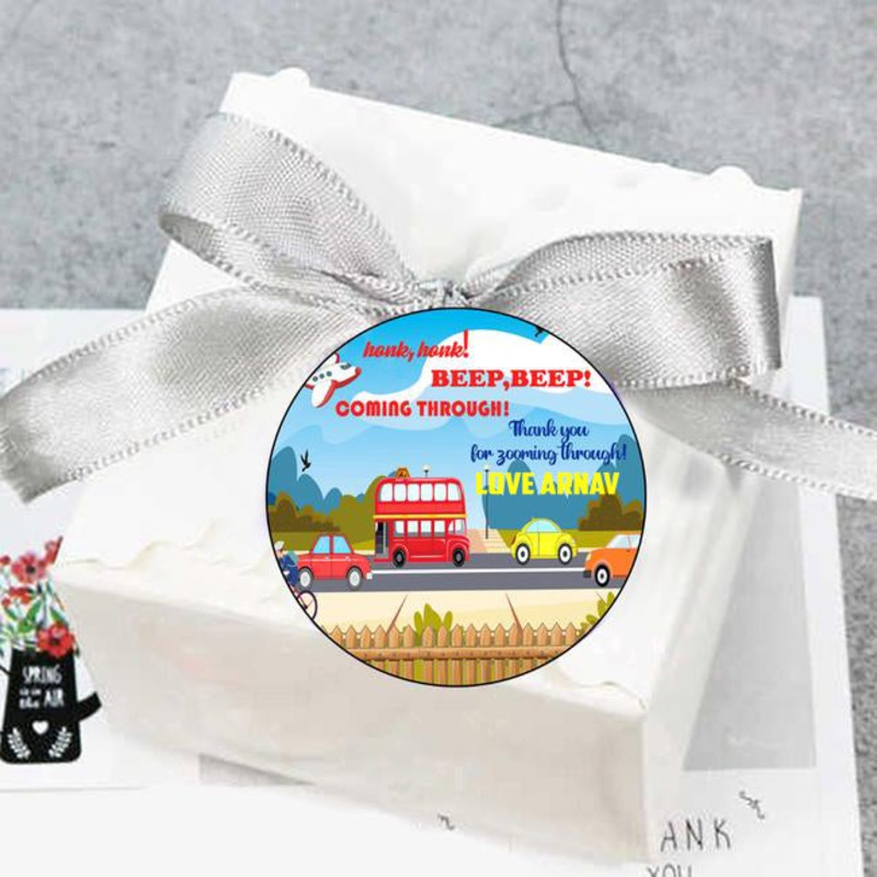 Transport Theme Birthday Party Thank You Gift Tags