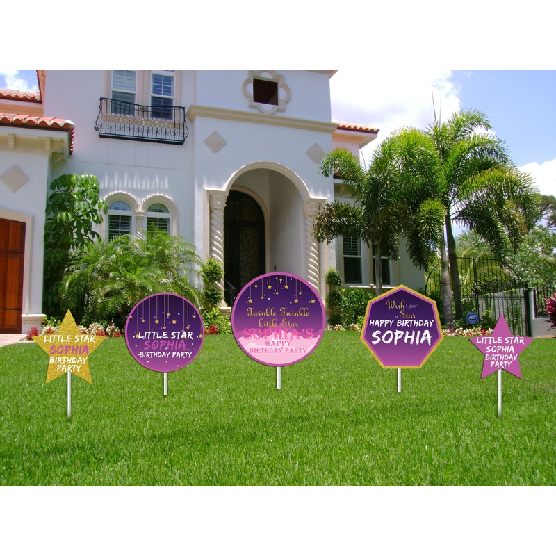 Twinkle Twinkle Little Star Theme Birthday Party Cutouts