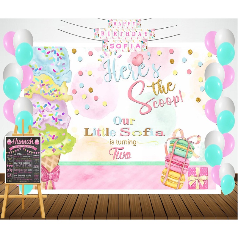 Two sweet Girls Theme Birthday Party Personalized Complete Kit