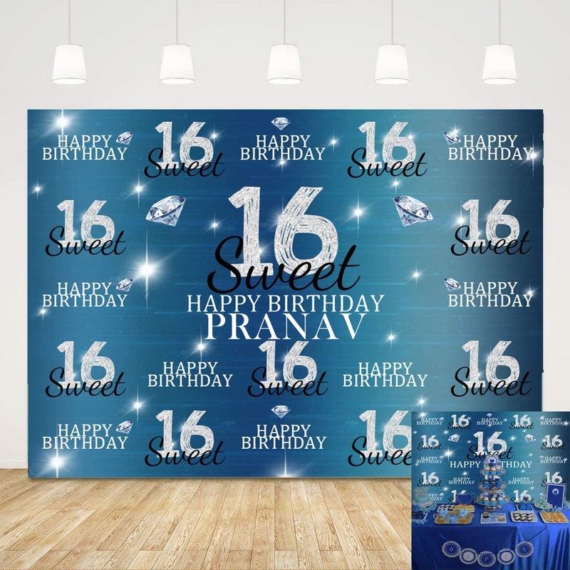 16th Birthday Decoration Backdrop
