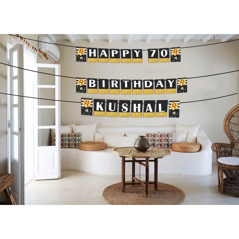 70th Birthday Party Banner for Decoration