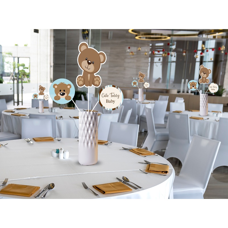 Baby Boy Cute Teddy- Table Top For Welcome Baby Boy Decoration